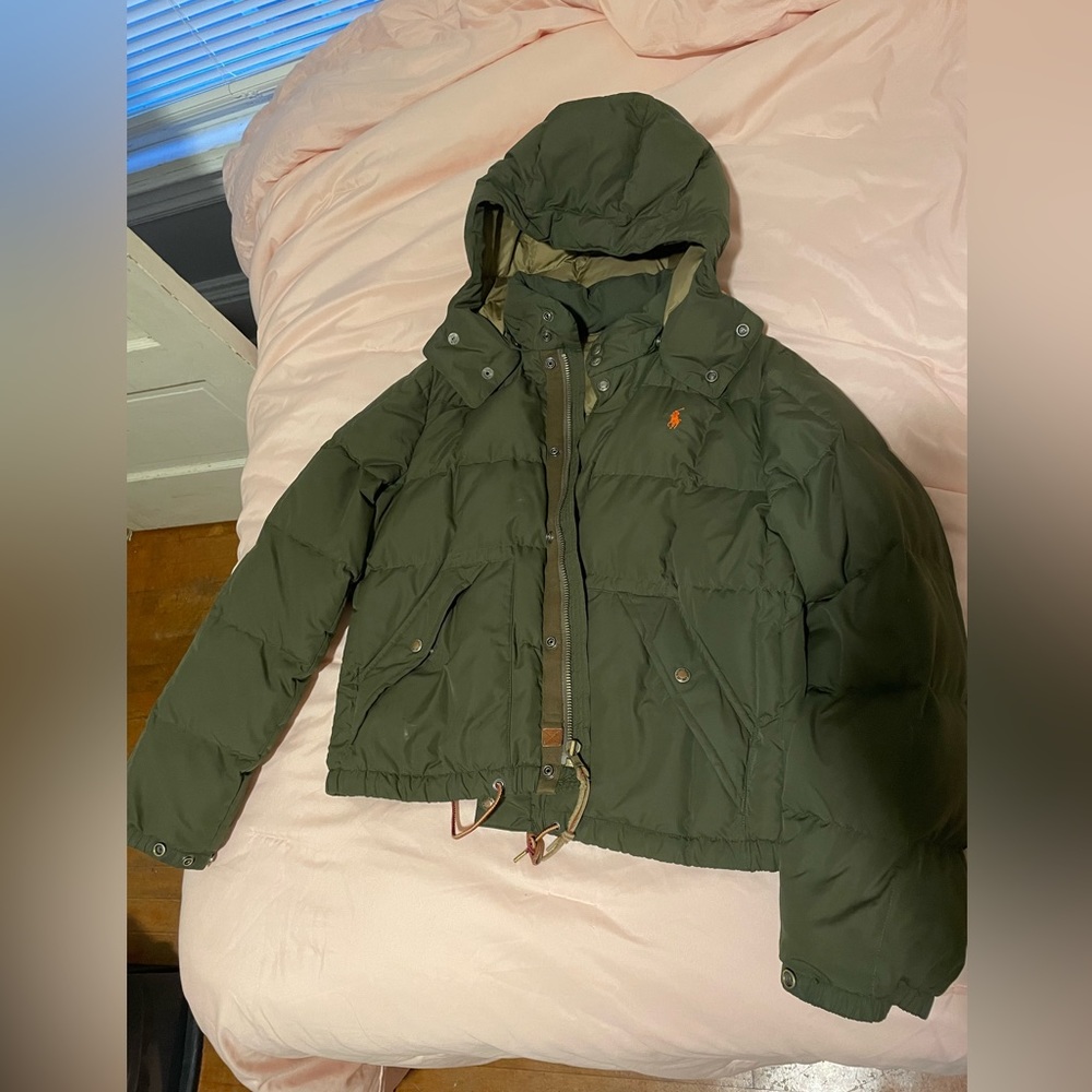 Ralph Lauren green down puffer jacket